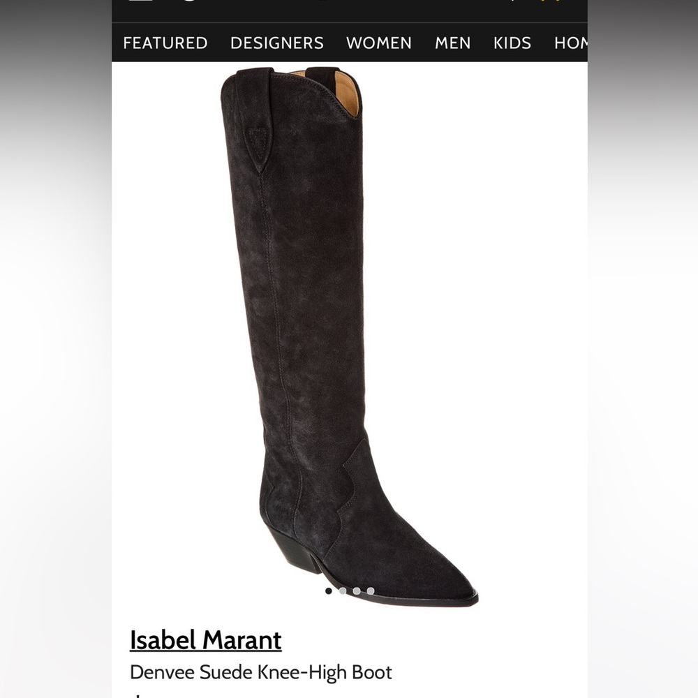 Isabel Marant Denvee Black Over the Knee Boots - size 37